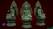 Bộ tượng Tam Thế Phật
