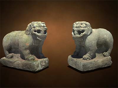 Số Hóa 3D đôi sư tử Việt thời Trần - Dữ Liệu Di Sản số của Phế tích Chùa Bóng