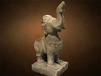 Linh vật voi - Điêu khắc Chămpa
